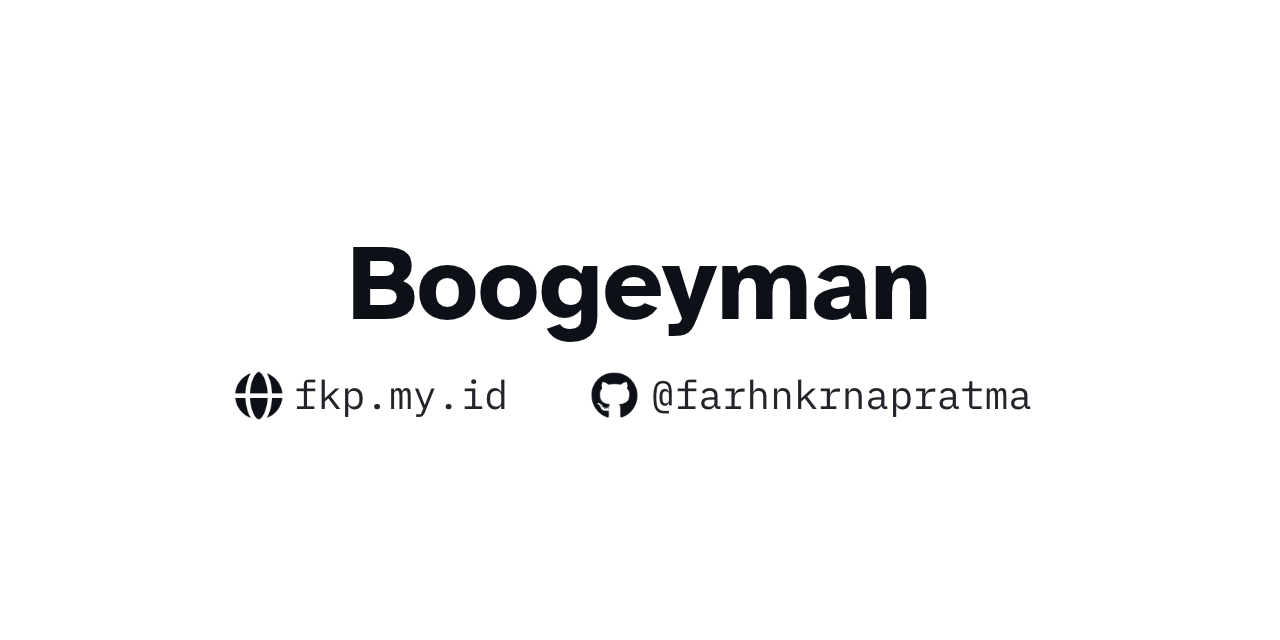Banner image for project “boogeyman”