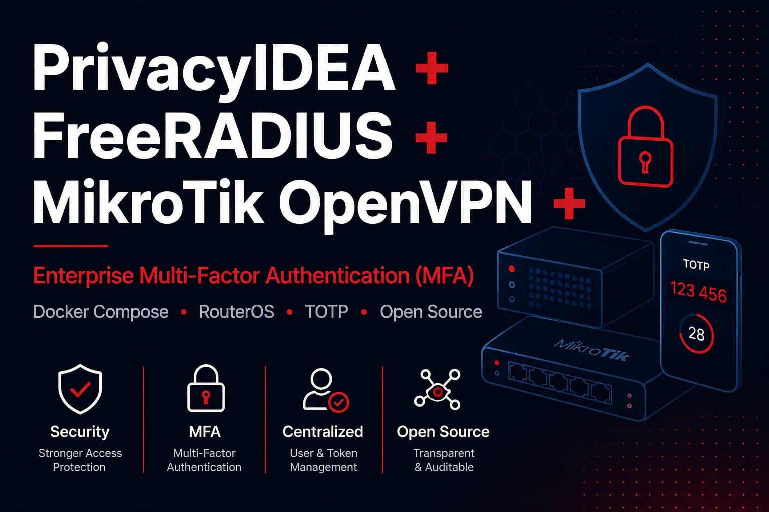 privacyidea-freeradius-mikrotik-openvpn