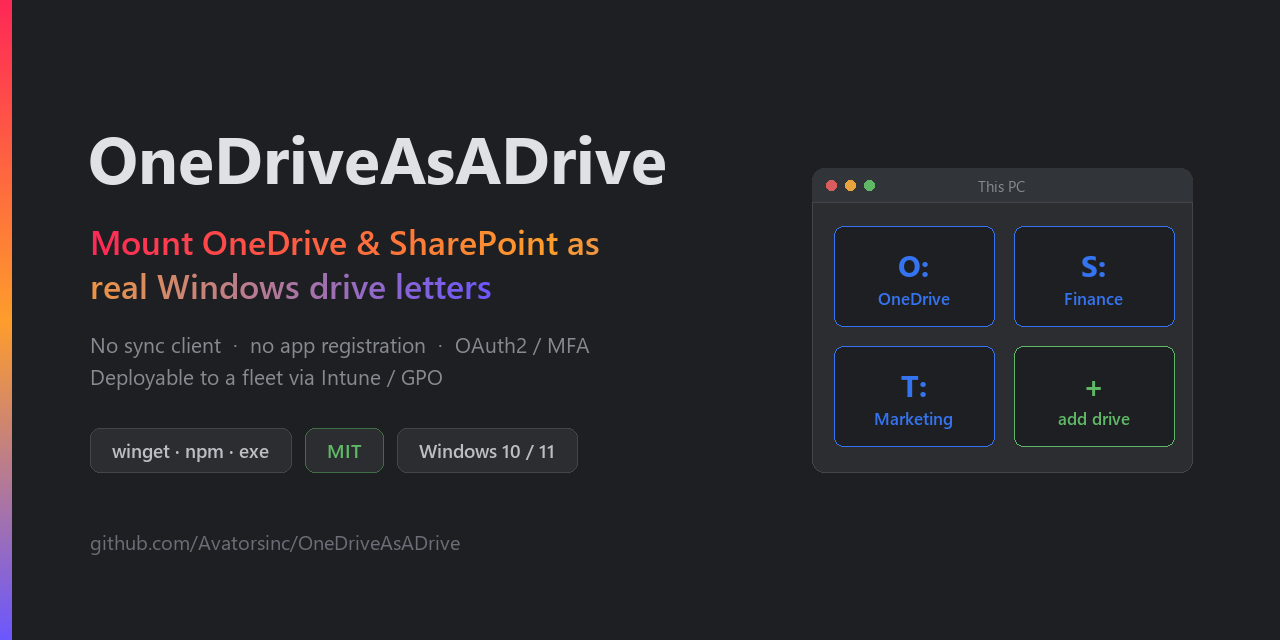 OneDriveAsADrive