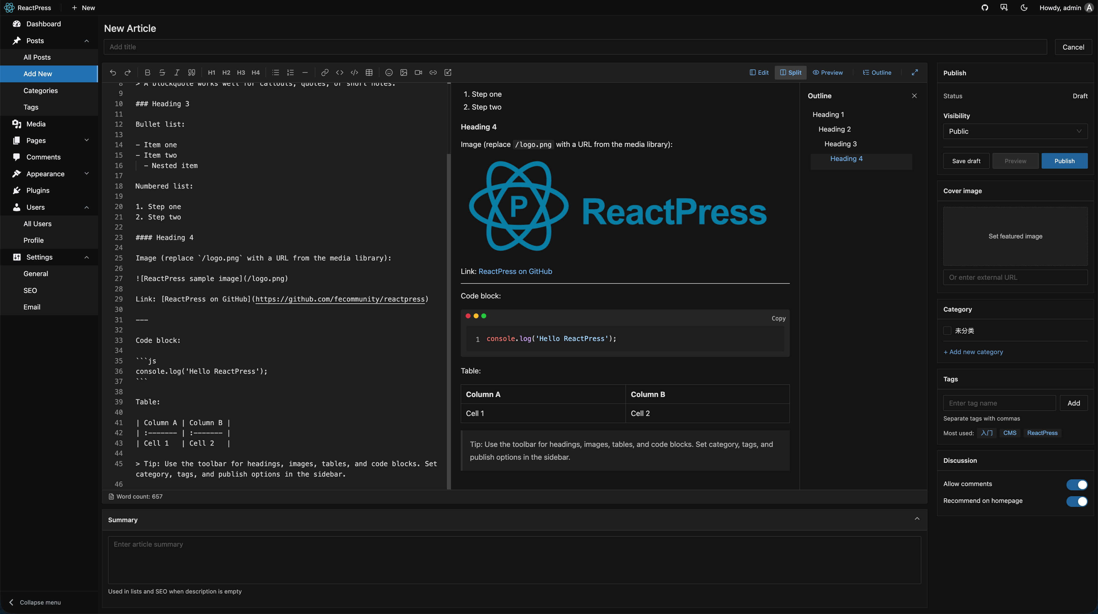 reactpress-plugin-starter
