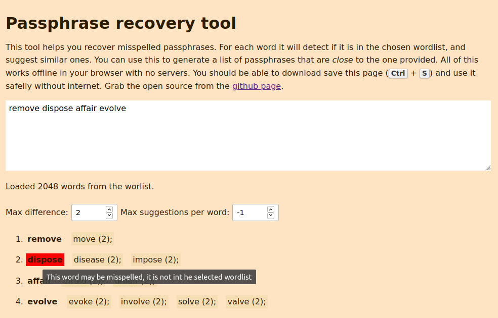 passphrase-recovery-tool