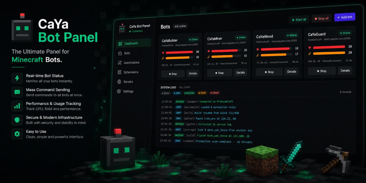 Minecraft-CaYa-Bot-Panel