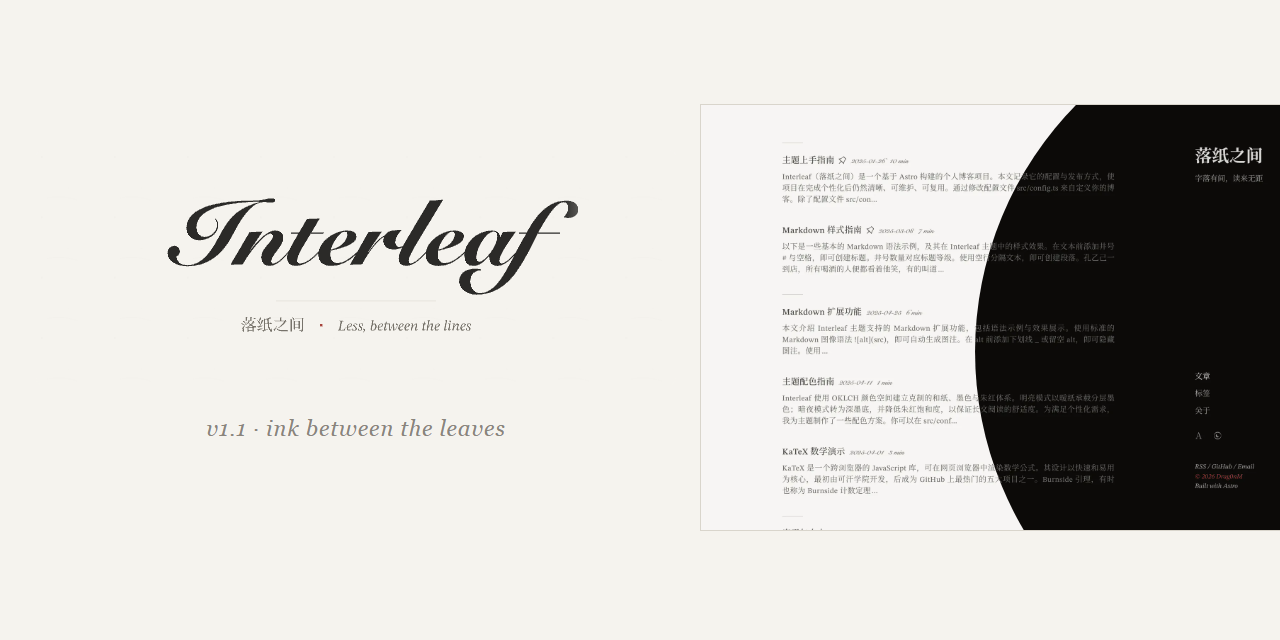 GitHub - DRAG0NM/astro-theme-interleaf: A multilingual Astro blog theme ...