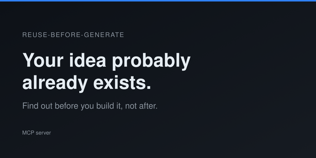 reuse-before-generate
