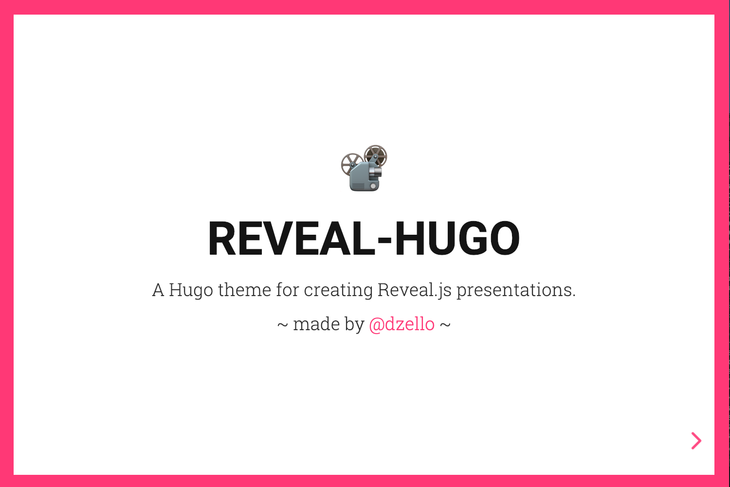 Github Dzello Reveal Hugo Create Rich Html Based Presentations With Hugo And Reveal Js