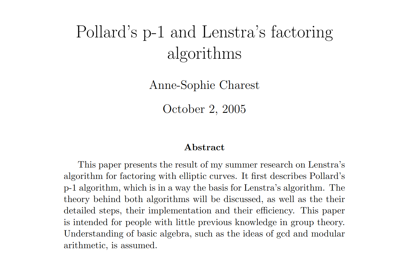 Pollard-P-Minus-One