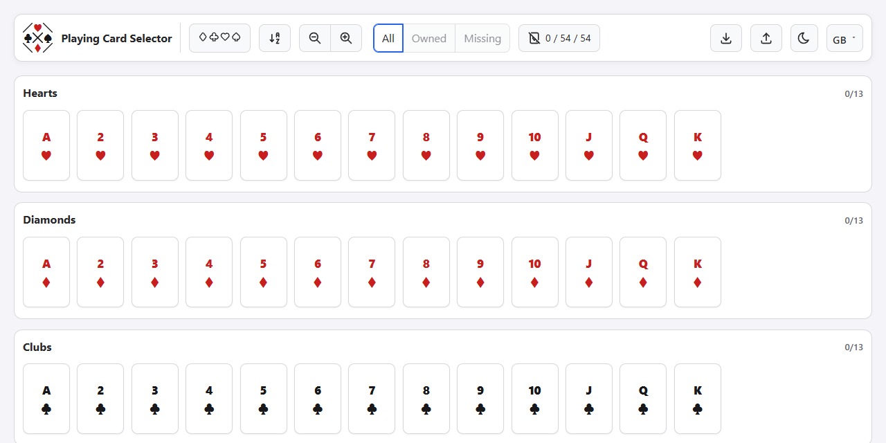 playing-card-selector
