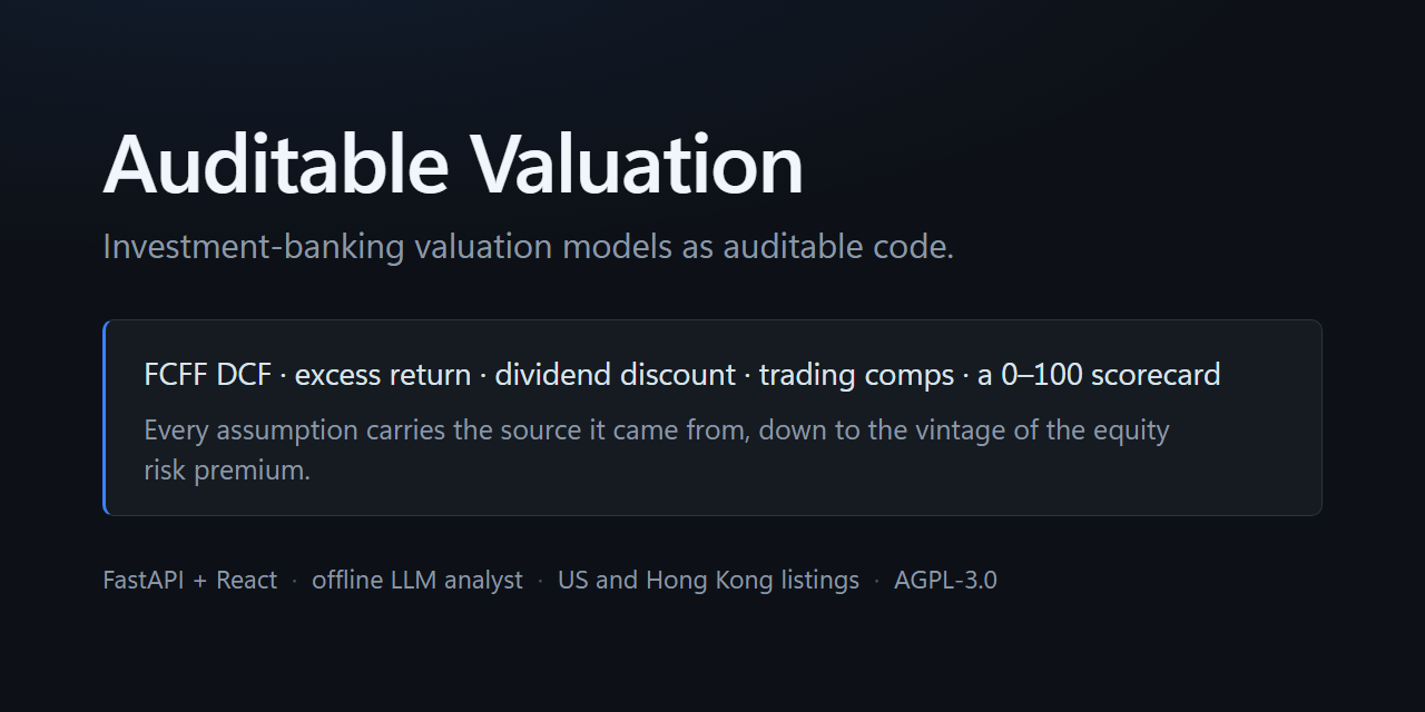 auditable-valuation
