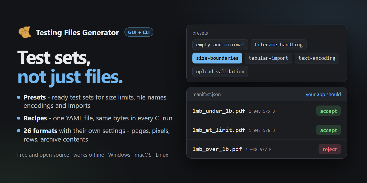 TestingFilesGenerator