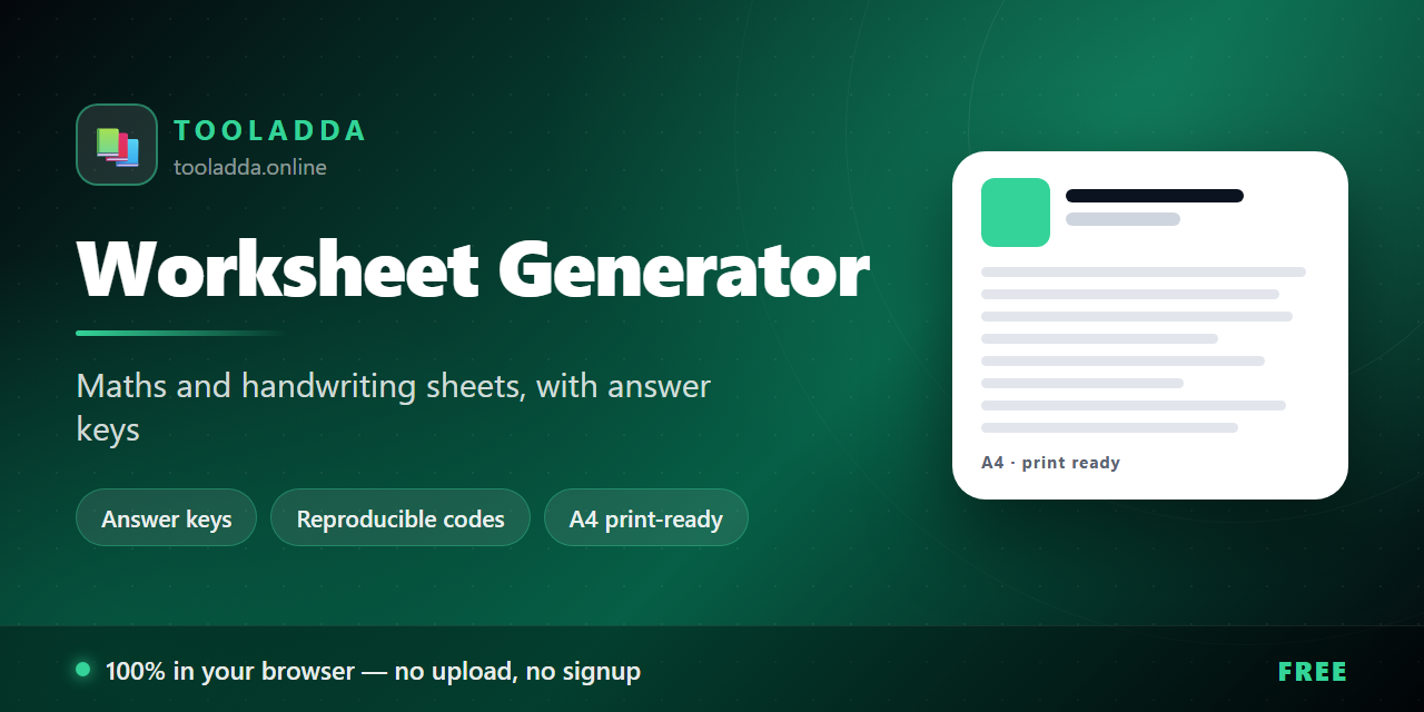 worksheet-generator