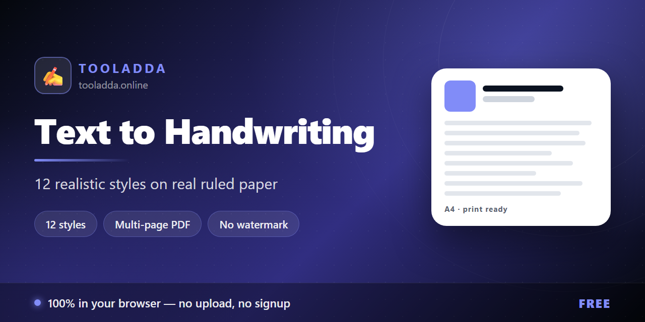 text-to-handwriting