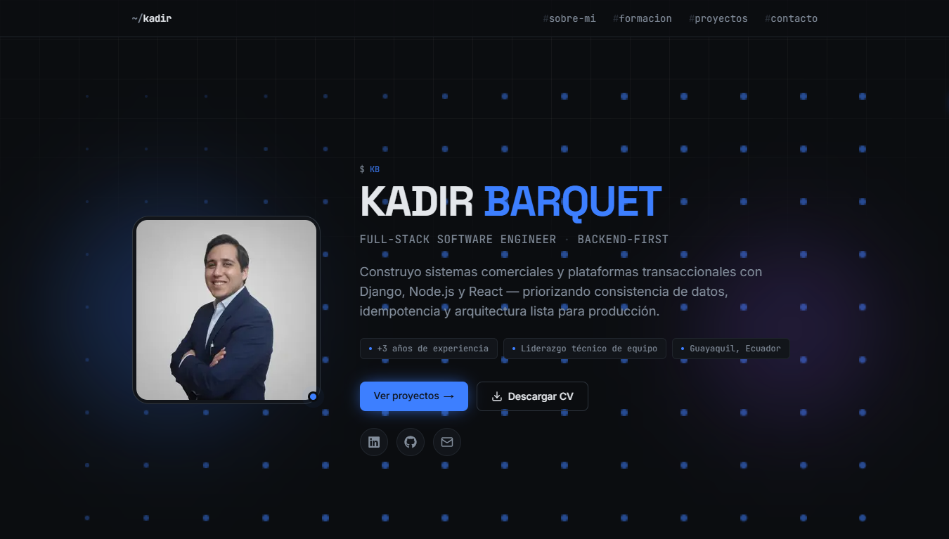 Portafolio-Fullstack-KadirBarquet