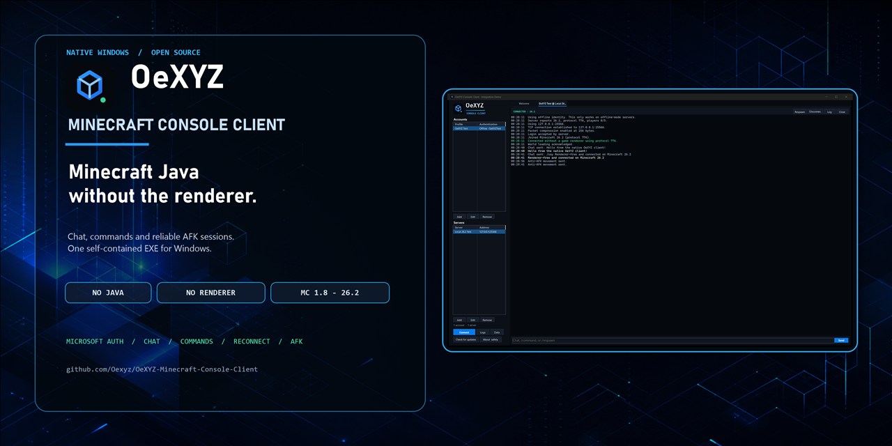 OeXYZ-Minecraft-Console-Client