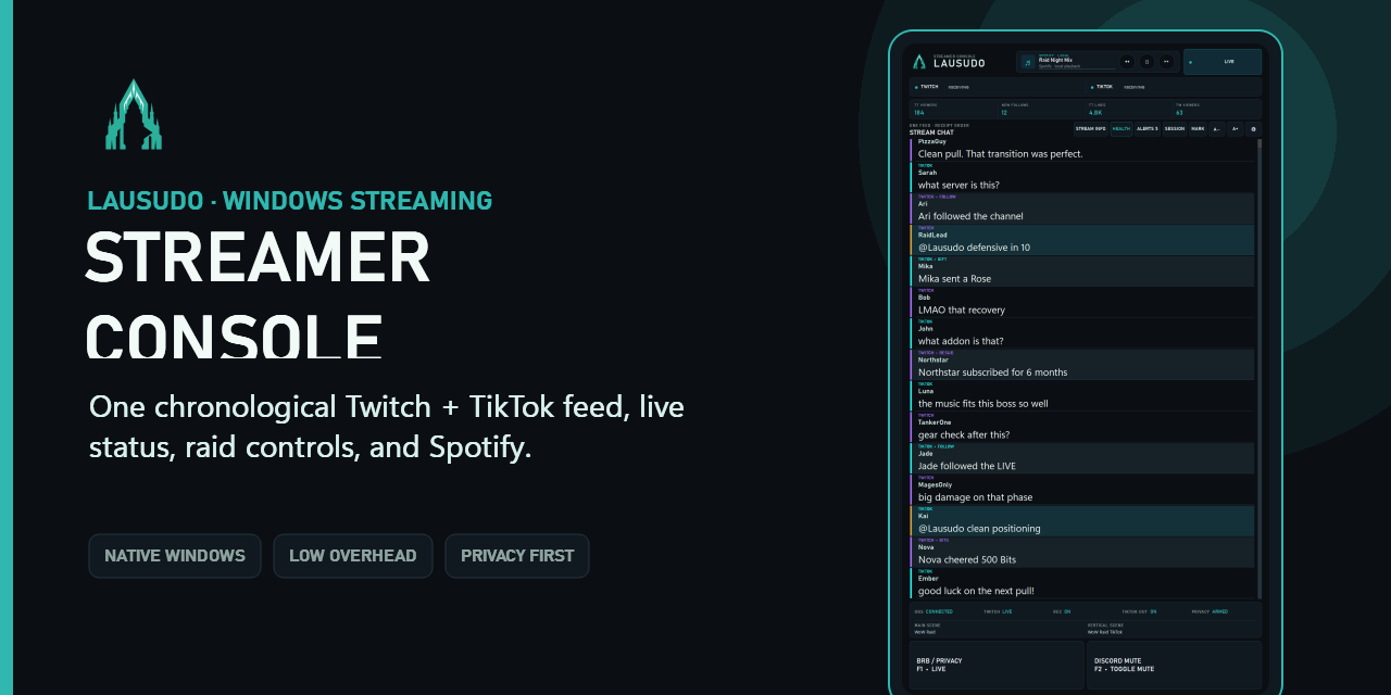Lausudo-Streamer-Console