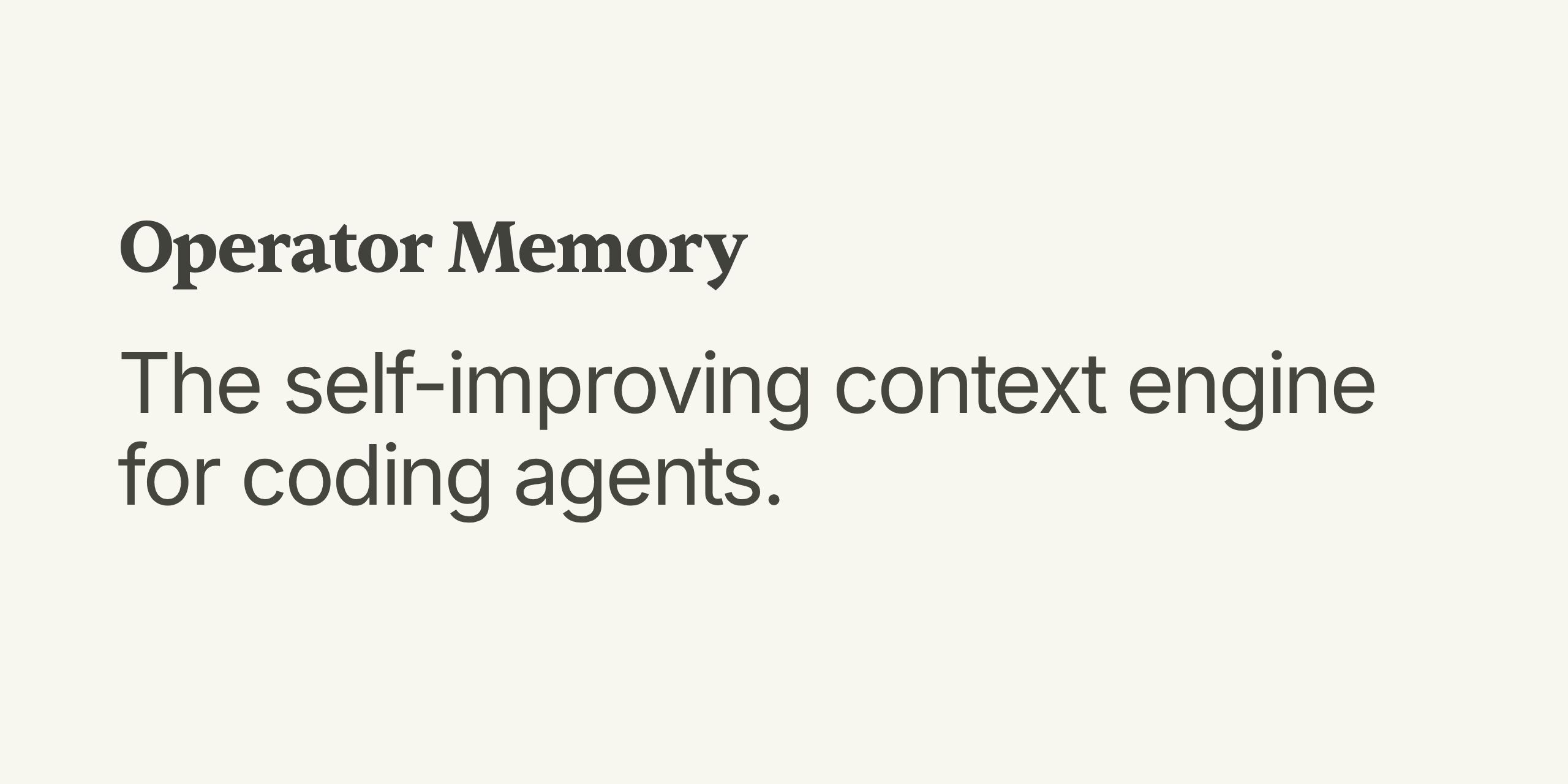 A self-improving context engine designed to enhance memory in AI coding agents.