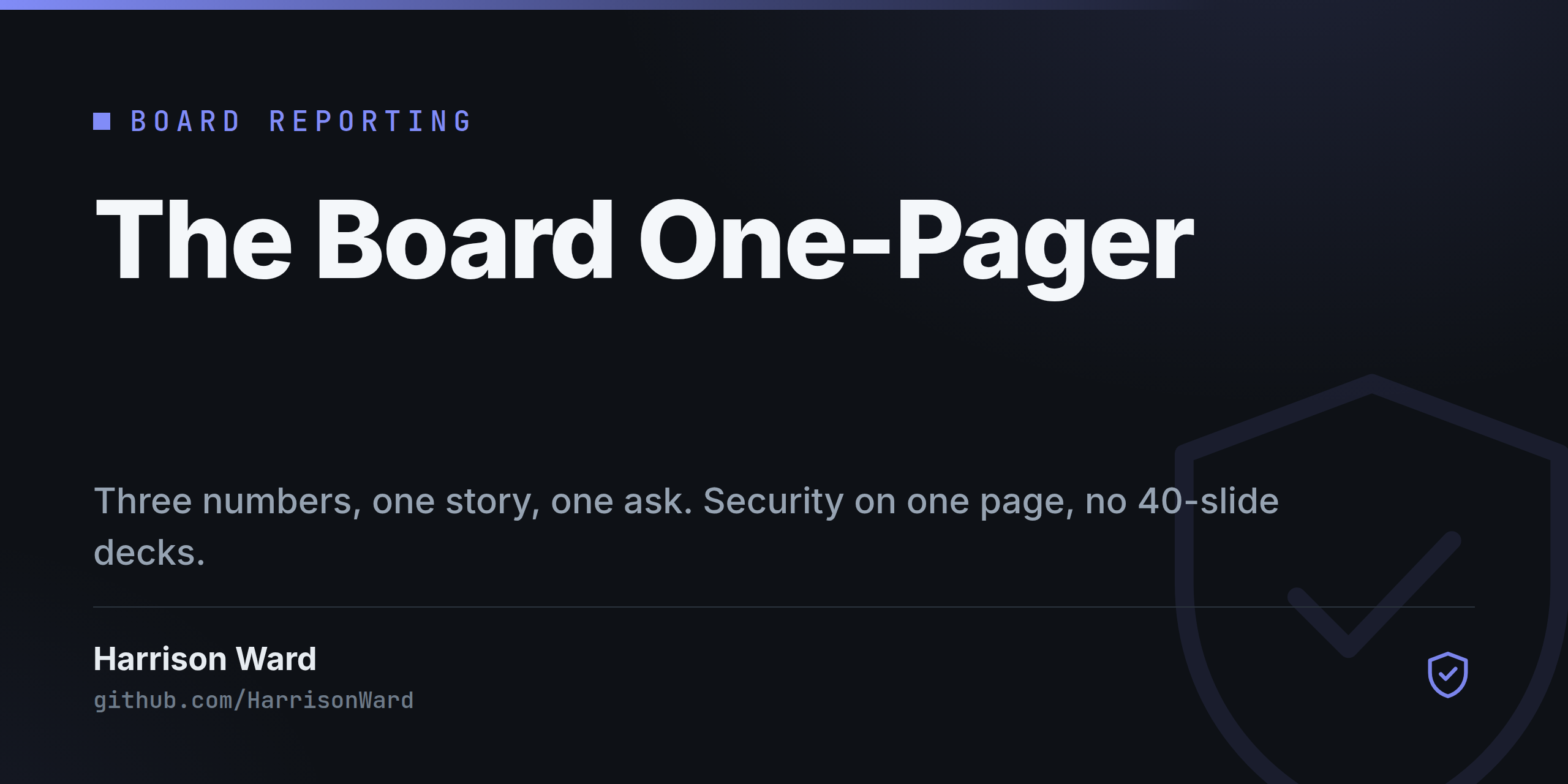 The-Board-One-Pager