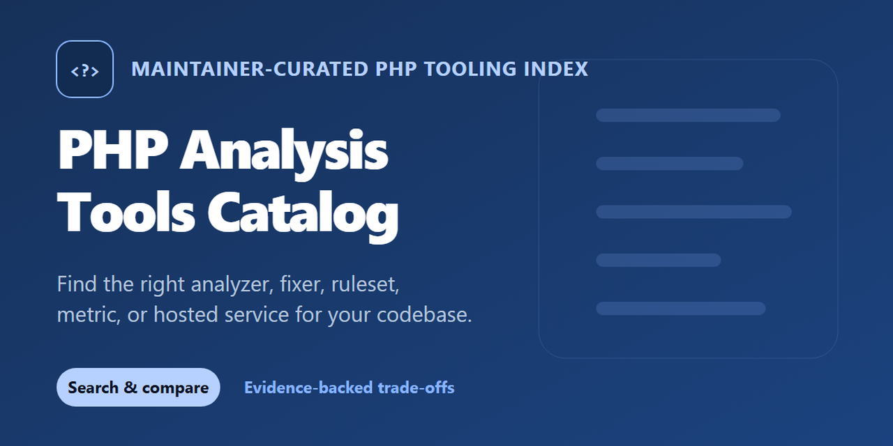 php-analysis-tools-catalog