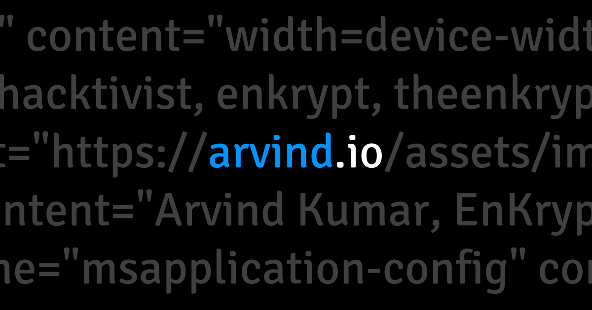 arvind.io