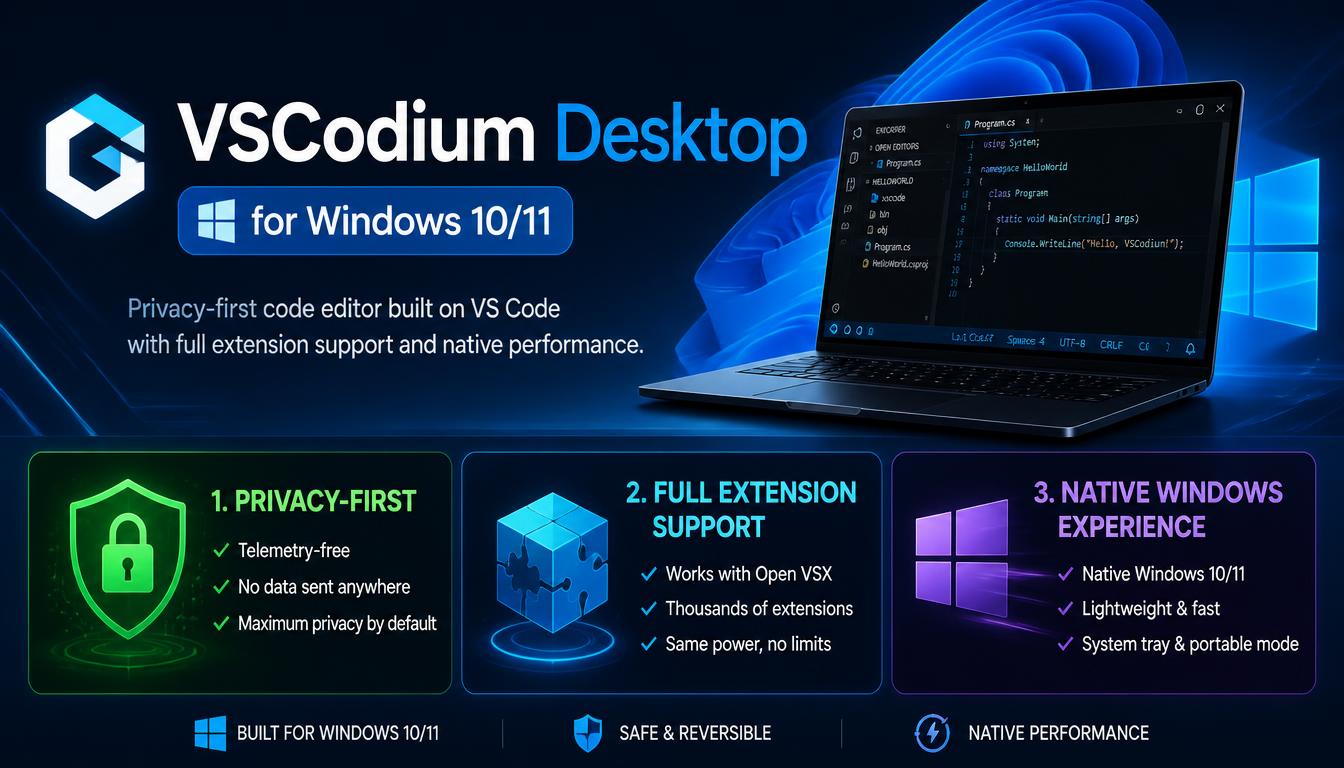 VSCodium-Desktop-for-Windows-10-11-Privacy-First-Code-Editor-2026-