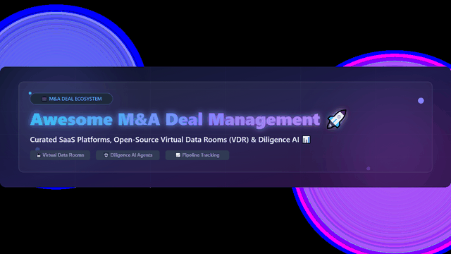 Awesome-M-n-A-Deal-Management