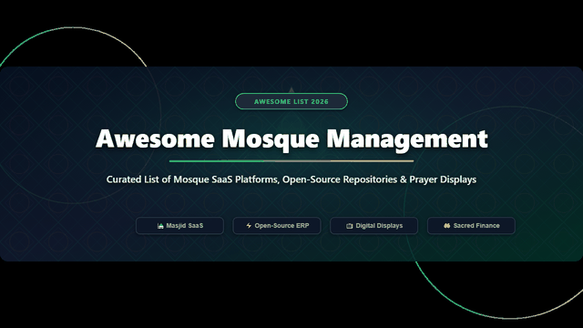 Awesome-Mosque-Management