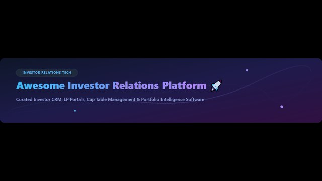Awesome-Investor-Relations-Platform
