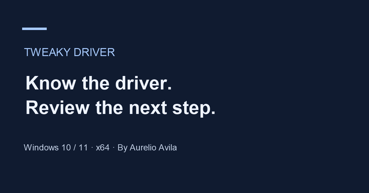 Tweaky-Driver-Releases