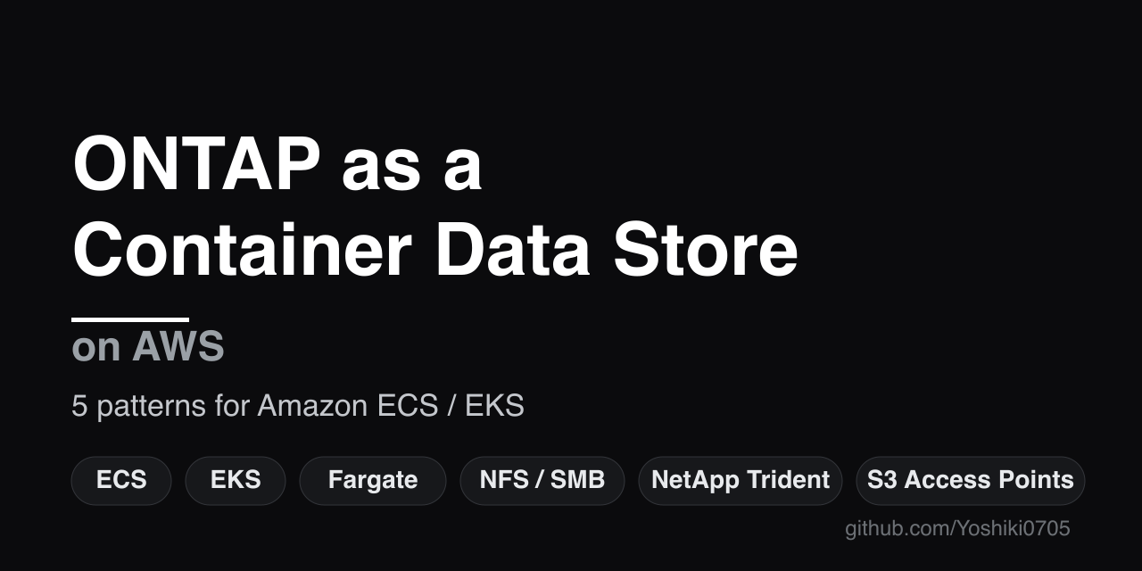 FSx-for-ONTAP-Container-Datastore-Patterns