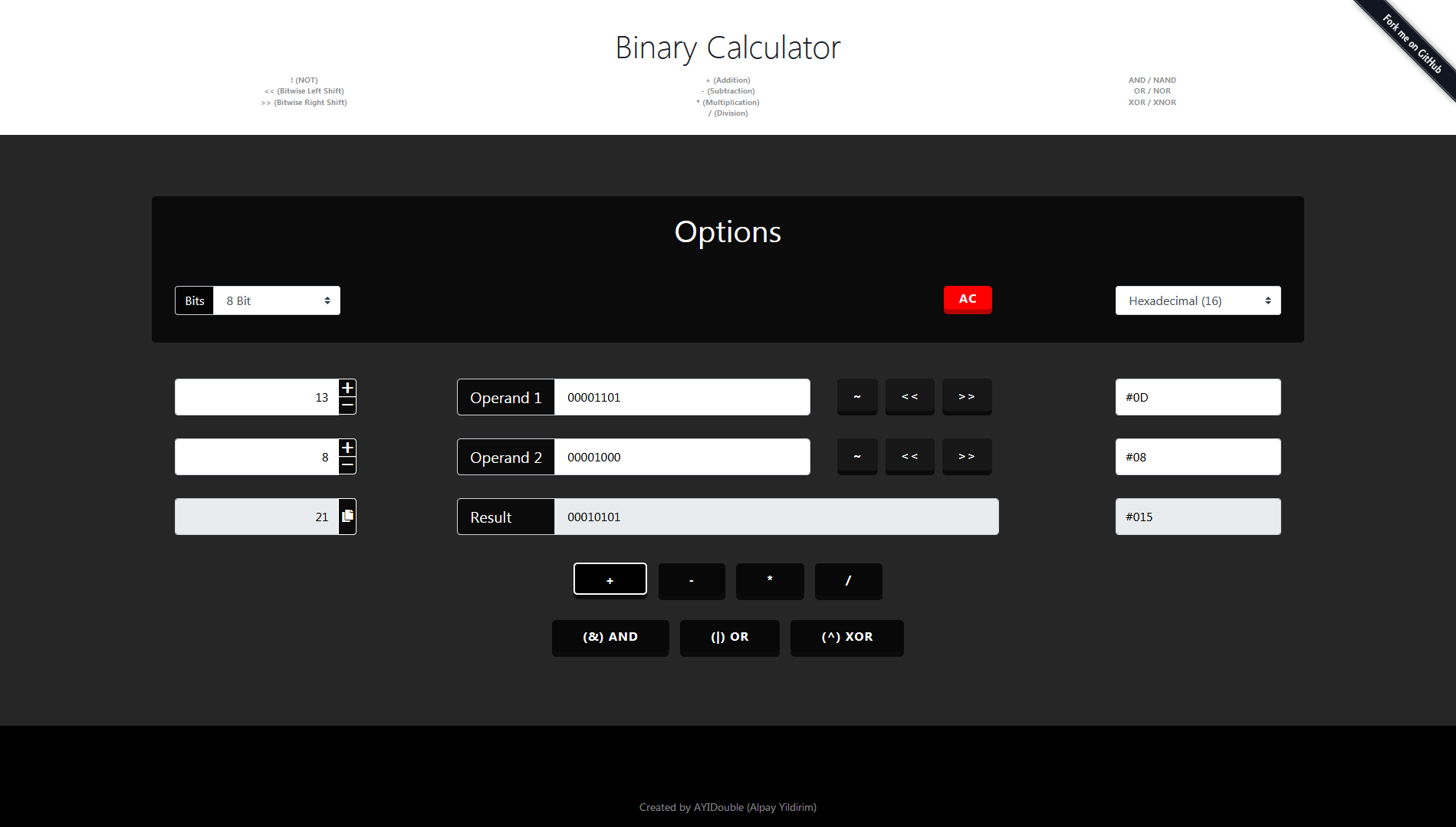 Binary-Calculator-JavaScript