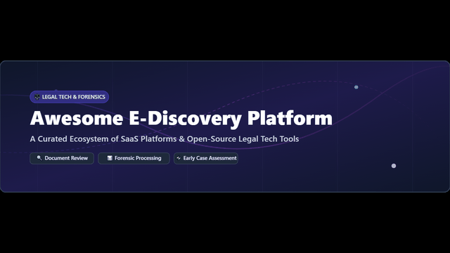 Awesome-E-Discovery-Platform