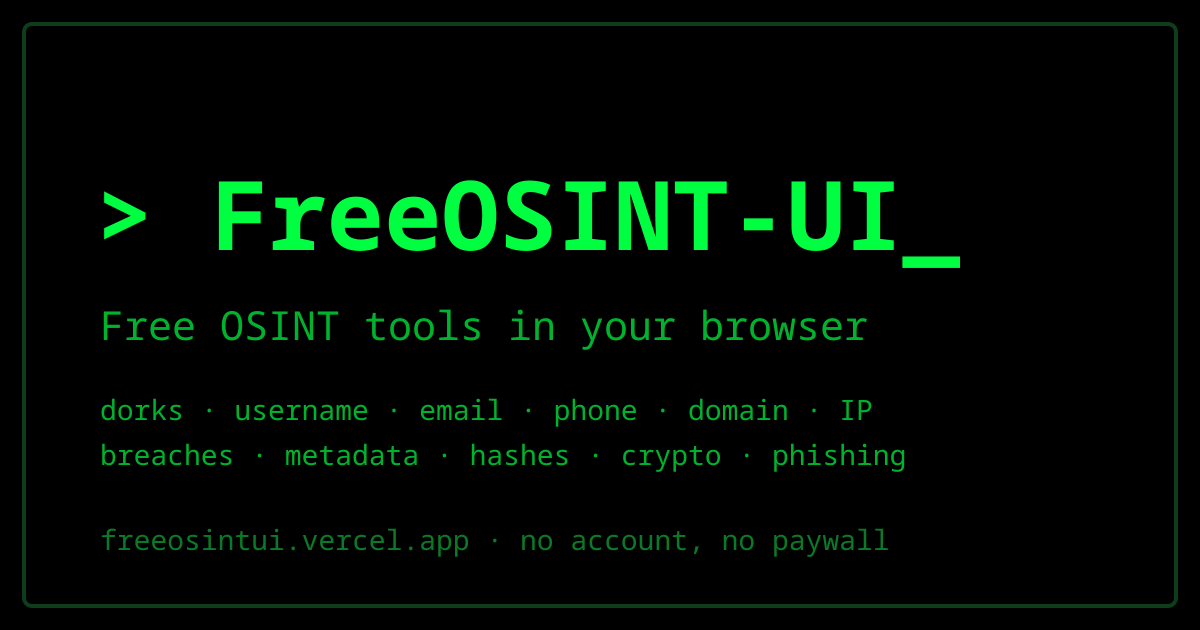 FreeOSINTUI