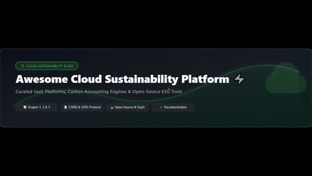 Awesome-Cloud-Sustainability-Platform