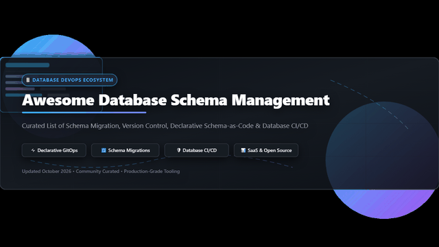 Awesome-Database-Schema-Management