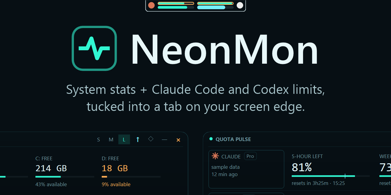 NeonMon-Windows-Desktop-Widget