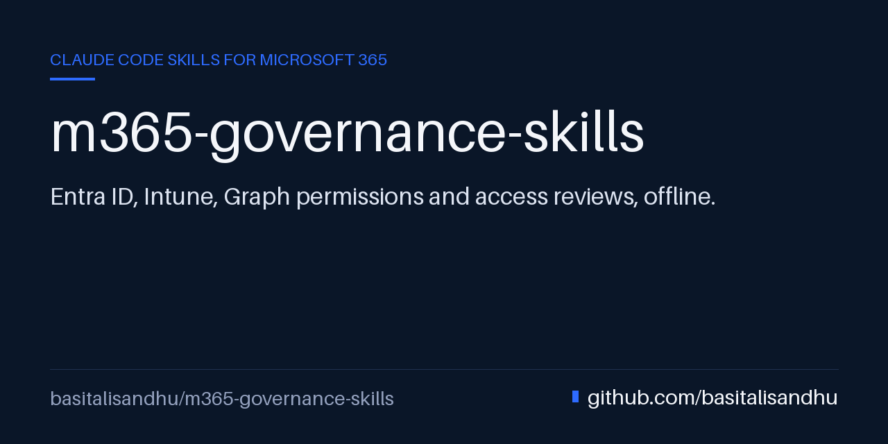 m365-governance-skills