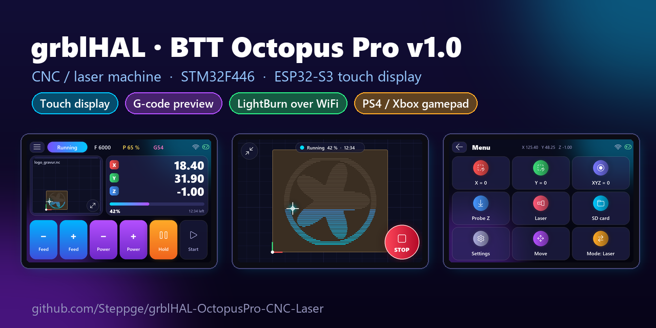 grblHAL-OctopusPro-CNC-Laser