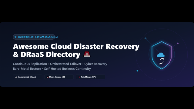 Awesome-Cloud-Disaster-Recovery-DRaaS