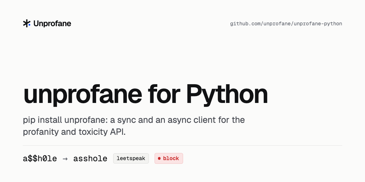 unprofane-python