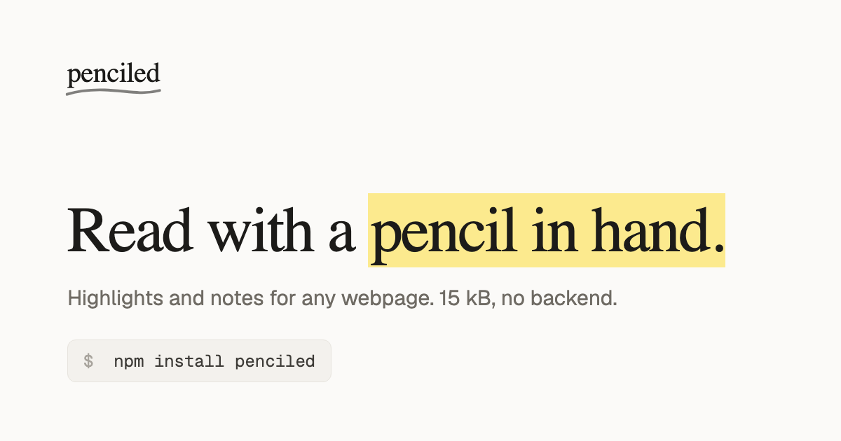 penciled