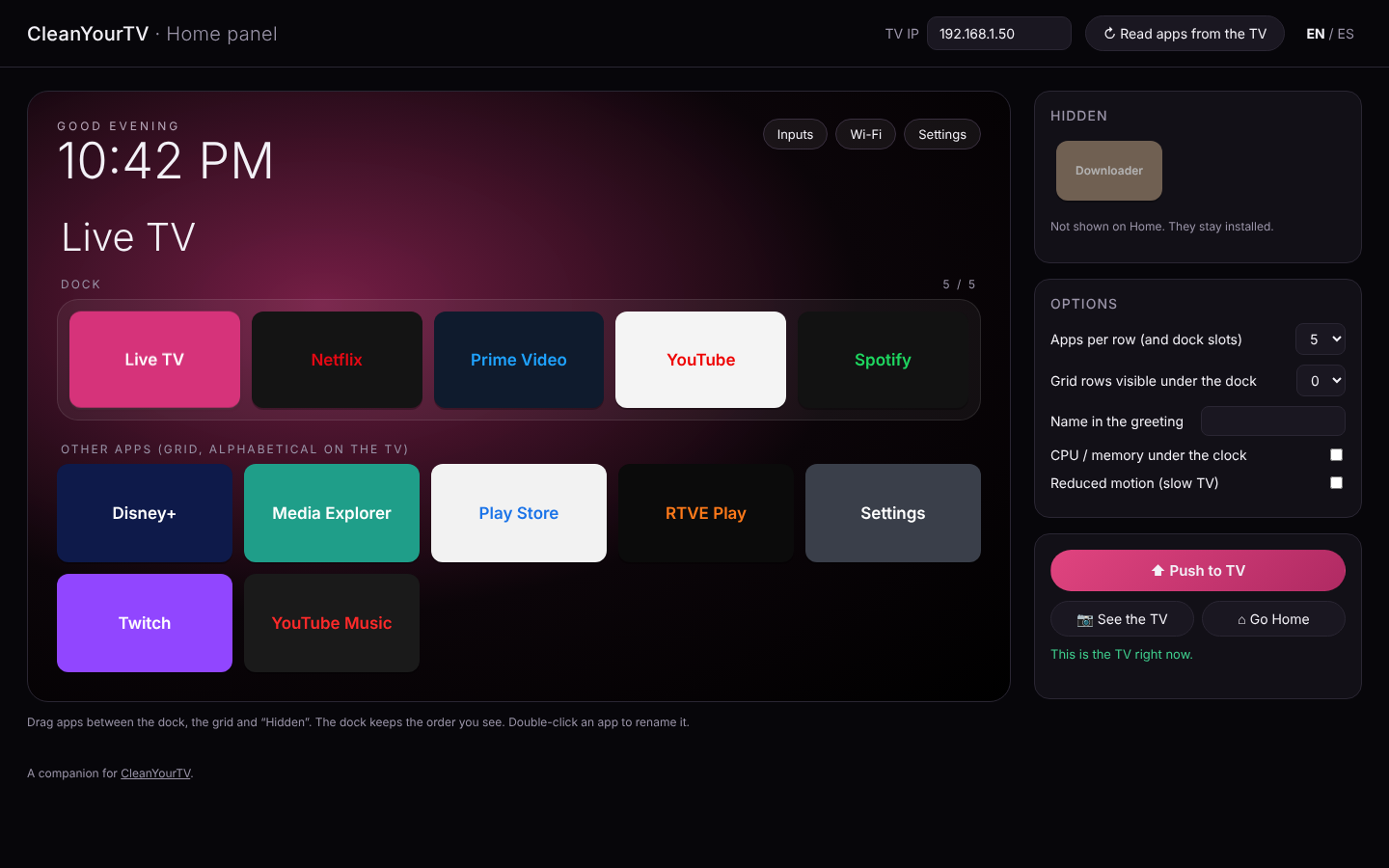 cleanyourtv-panel
