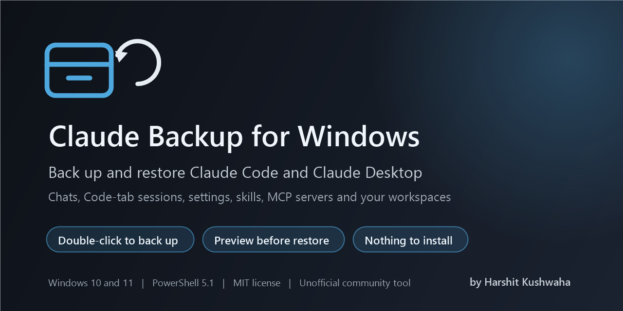 GitHub - hrshtk/claude-code-backup: Back up and restore Claude Code and ...
