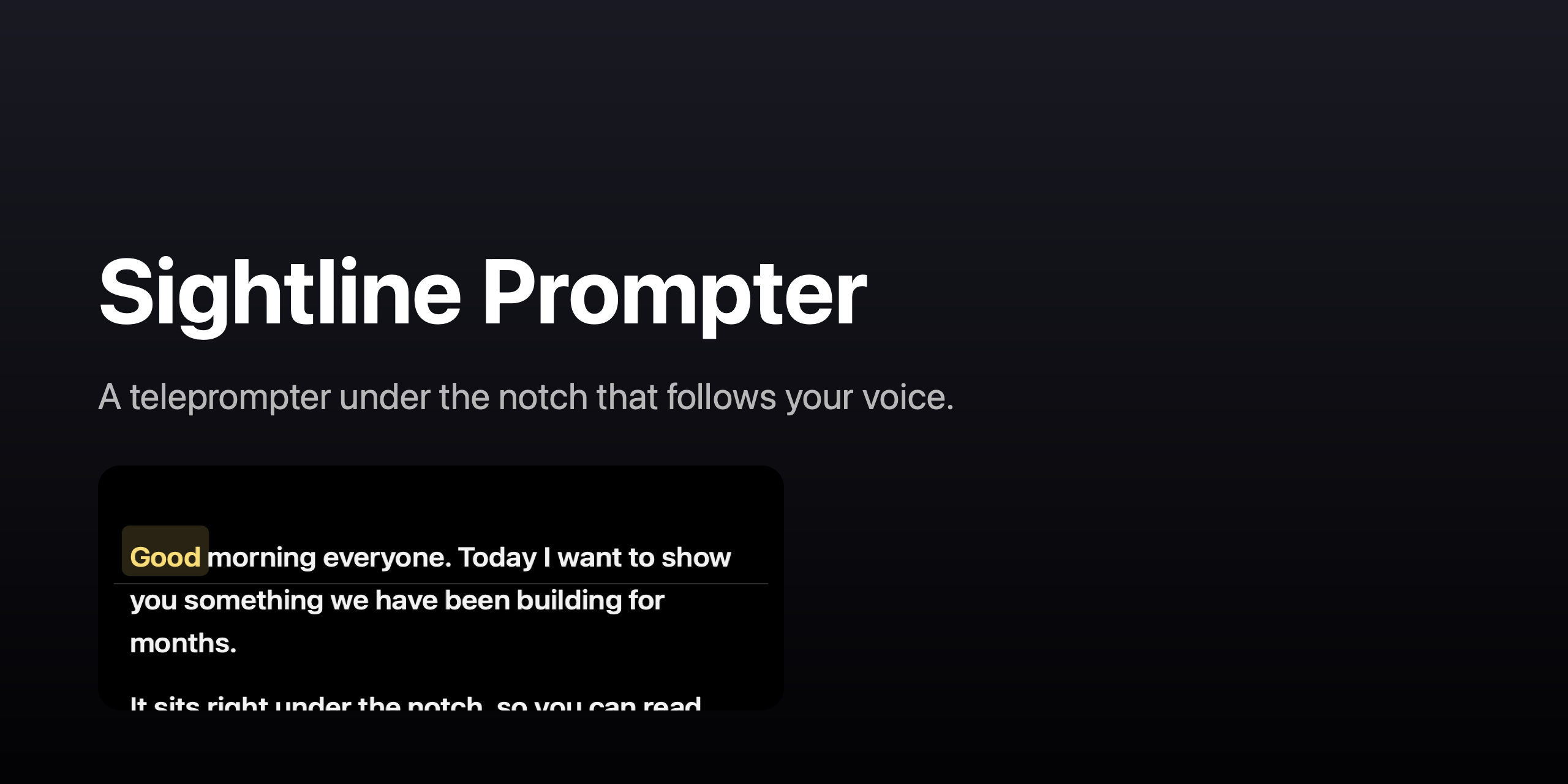 sightline-prompter