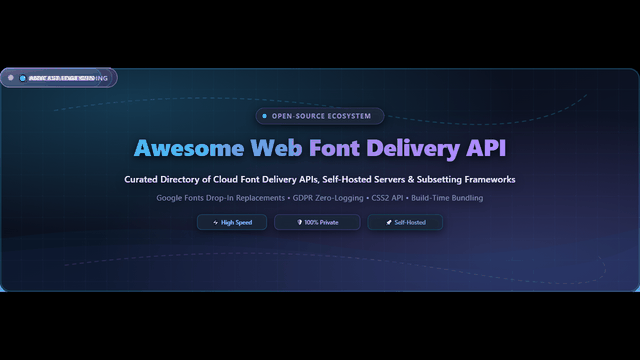 Awesome-Web-Font-Delivery-API