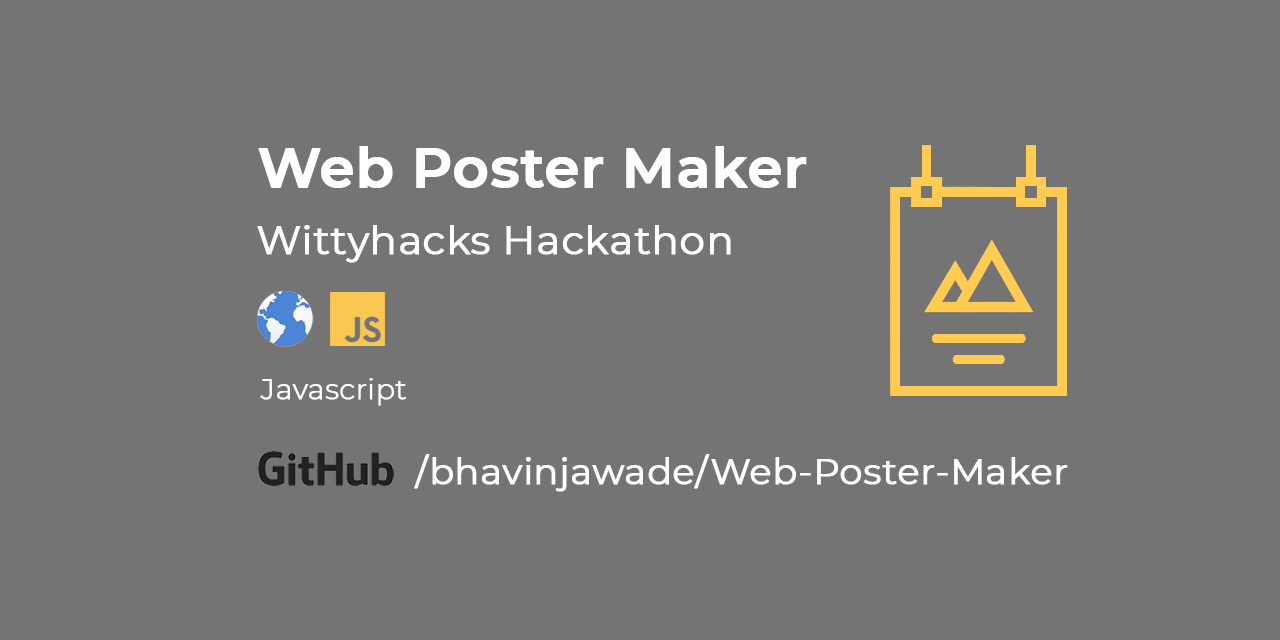 GitHub - bhavinjawade/Web-Poster-Maker: Pure JS web image editor and ...