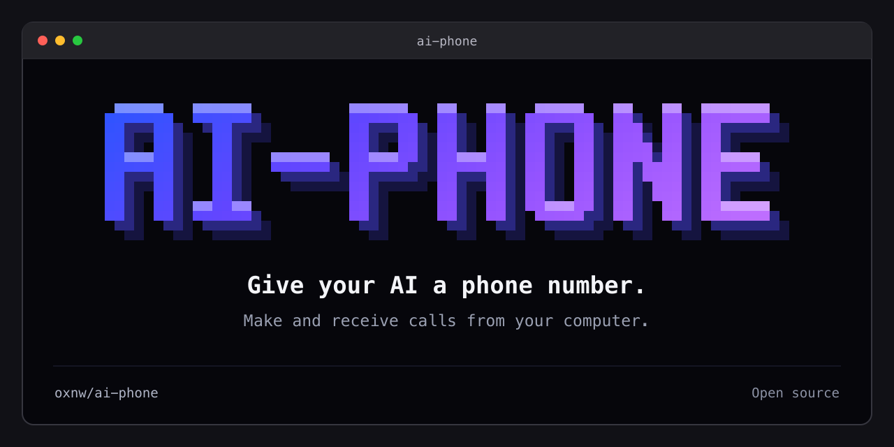 GitHub - oxnw/ai-phone: A SIP phone daemon with local speech and ...