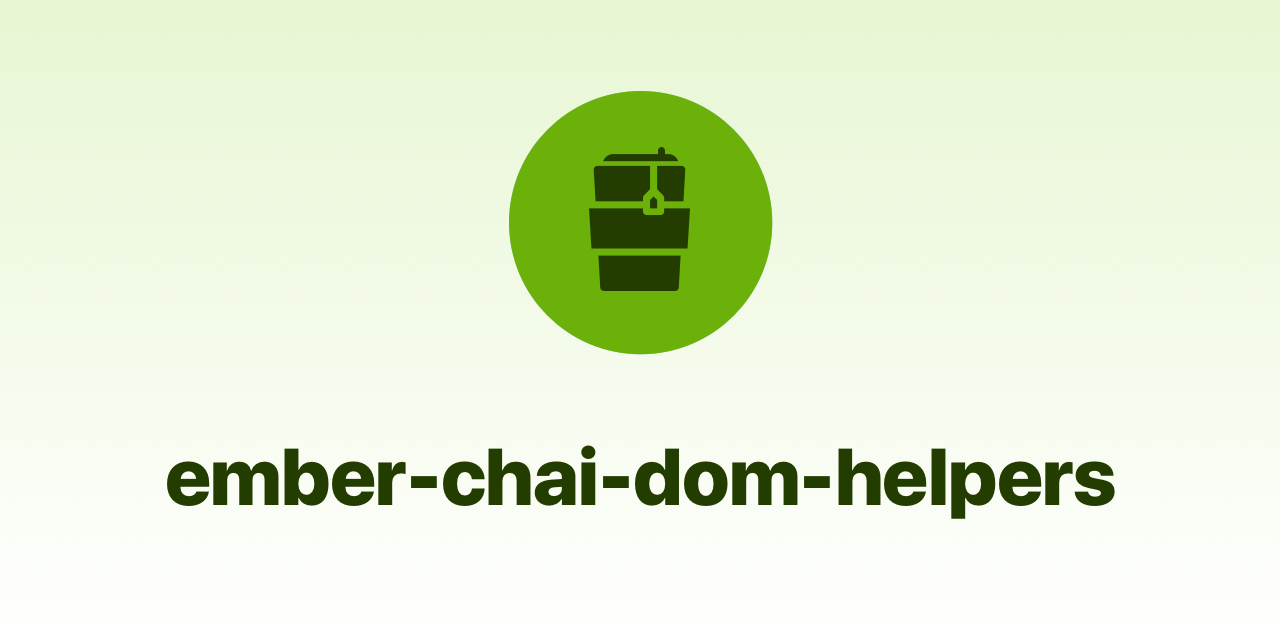 GitHub mirego/emberchaidomhelpers A set of Chai helpers ready for your DOM.