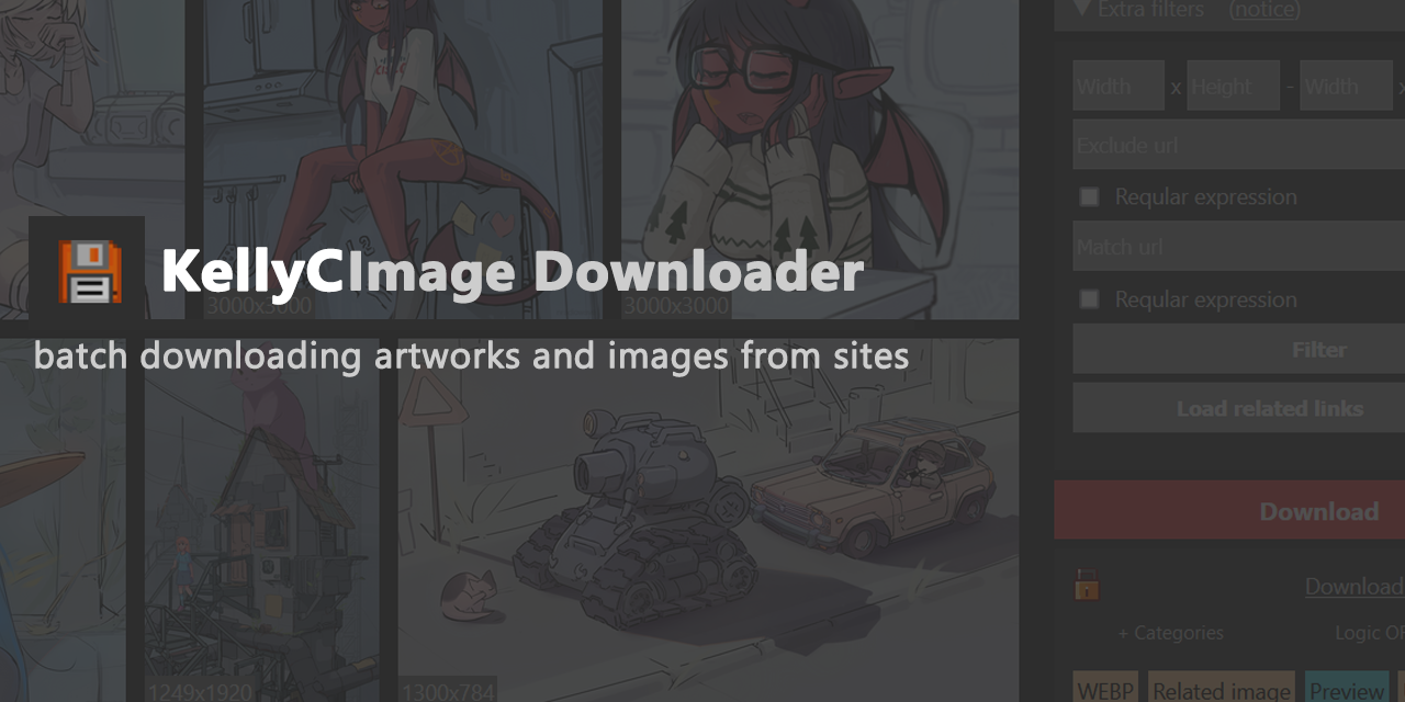 GitHub - NC22KellyC-Image-Downloader: Browser extension for batch  downloading artworks from Pixiv, Pinterest, Twitter, DeviantArt and other  sites.