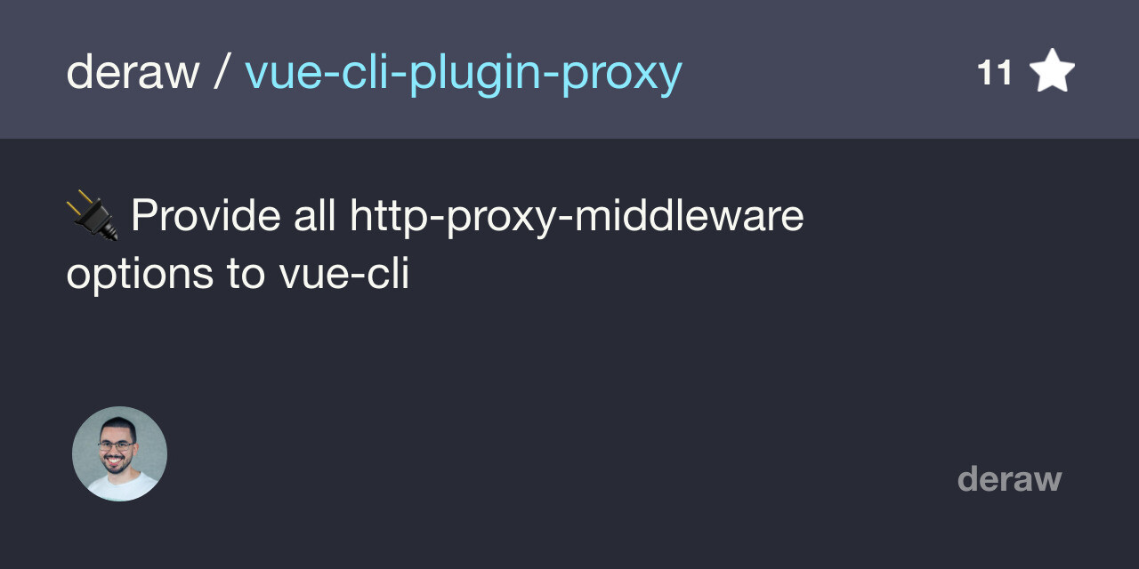 vue-cli-plugin-proxy