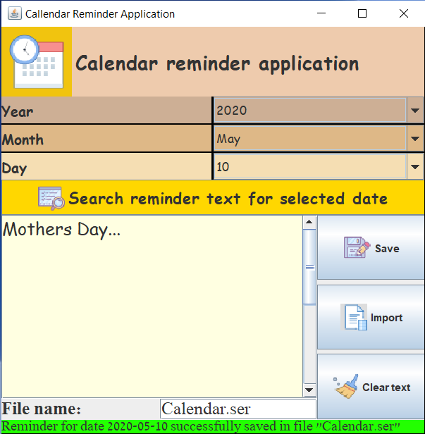 java-calendar-reminder-application