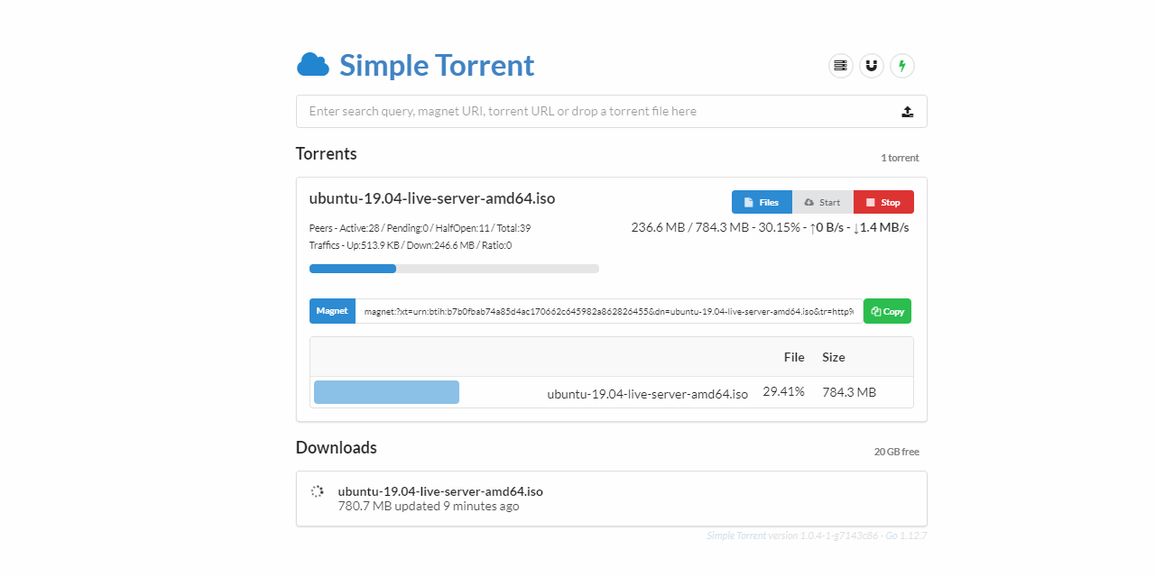 Simple torrents